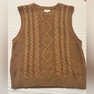 J. Crew Factory Cable Knit Sweater Vest size Medium